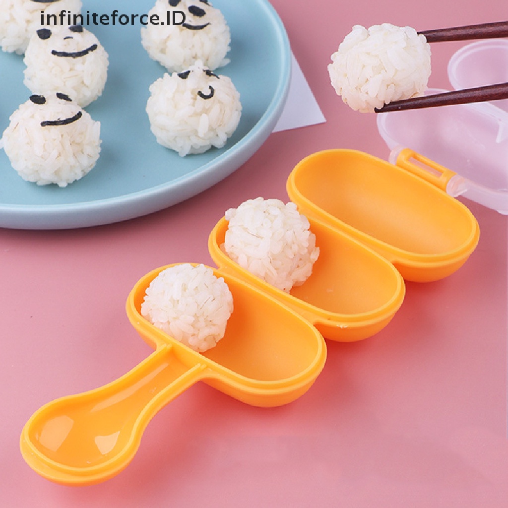 Set 2 Khuôn Làm Cơm Nắm / Sushi / Cơm Nắm Hình Dáng Dễ Thương Cho Bé DIY