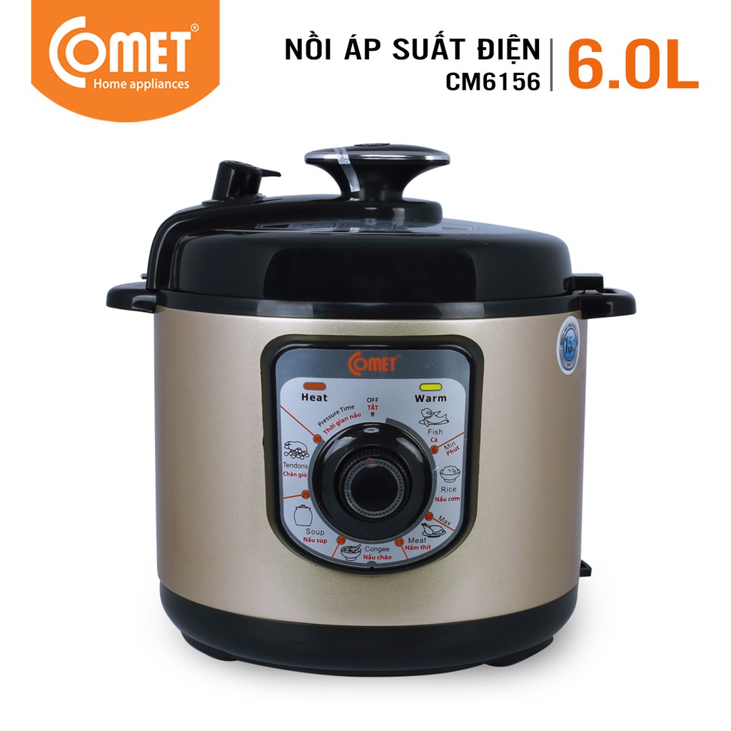 [Mã ELHADEV giảm 4% đơn 300K] Nồi áp suất 6.0L COMET - CM6156