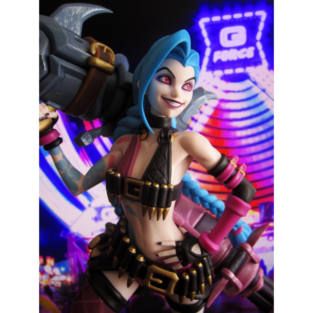 Mô hình Riot Games Liên Minh Huyền Thoại Jinx Unlocked Statue - Hàng chính hãng