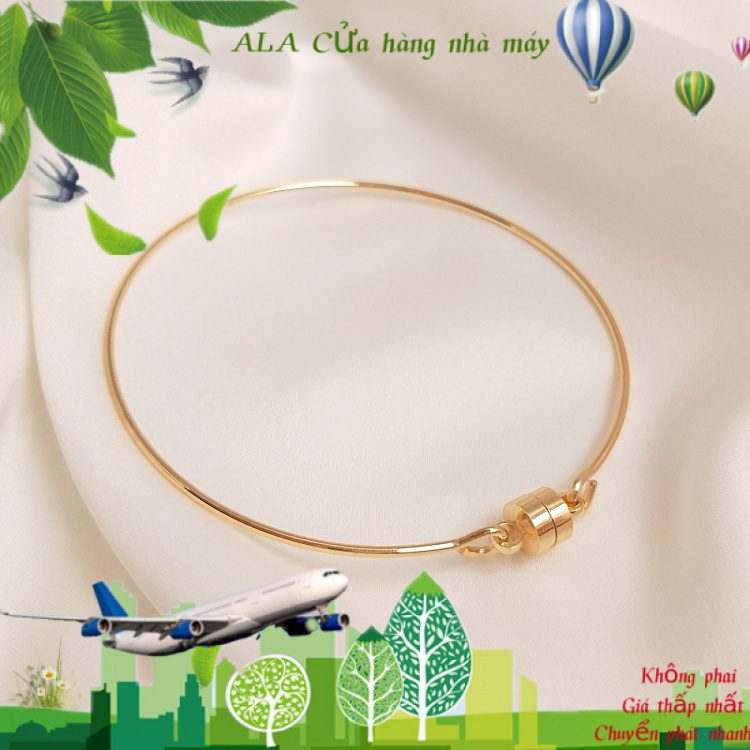 💖Trang sức DIY phụ kiện💖Vòng Đeo Tay Khóa Nam Châm Mạ Vàng 14k Thời Trang