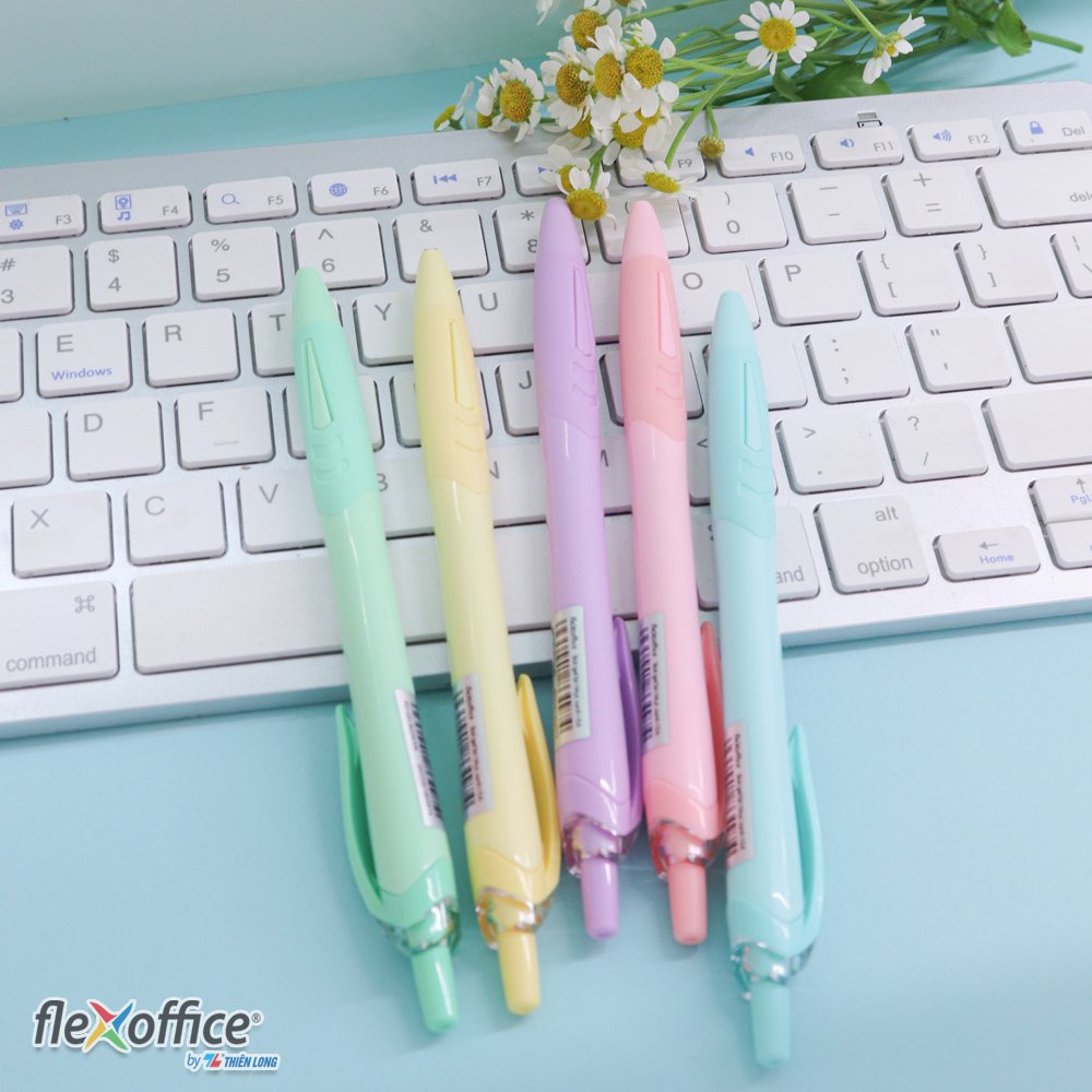 Bút gel B màu Pastel Thiên Long Flexoffice Pazto FO-GELB039/VN - Mực xanh ( bán lẻ từng màu bút )