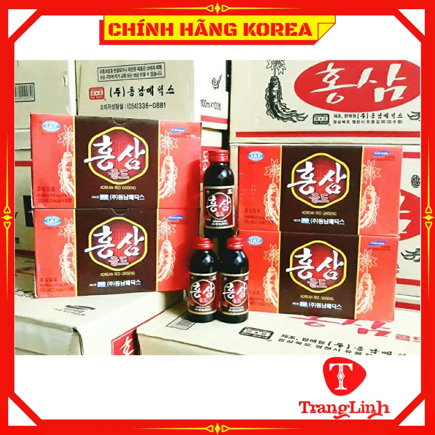 Nước hồng sâm hàn quốc, 40 chai x 100ml - tranglinhkorea