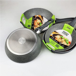 Chảo vân đá lòng sâu greencook 26cm giảm 25k