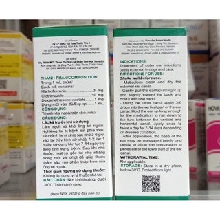 Dung dịch nhỏ tai VEMEDIM 10ml cho chó mèo - Loại bỏ vi khuẩn và nấm ngứa ở tai thú cưng