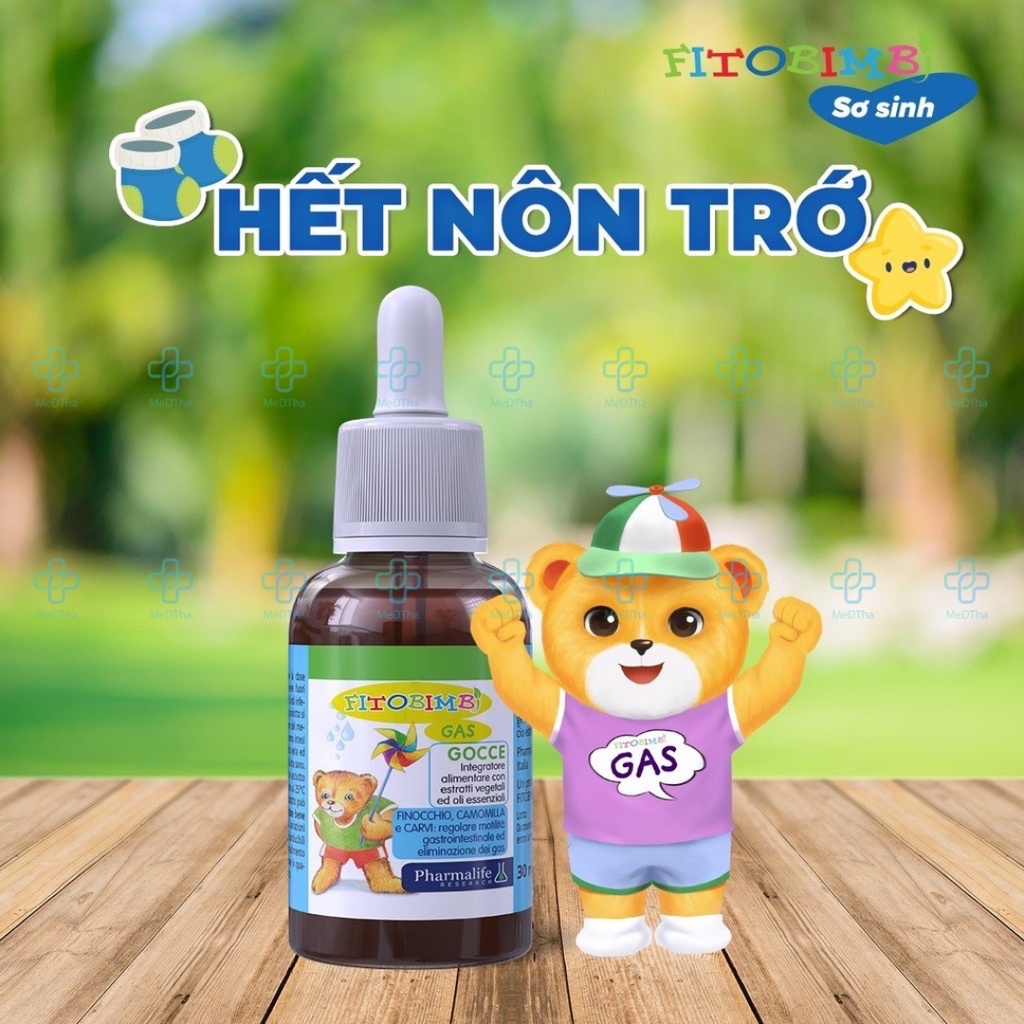 Fitobimbi Gas - Giảm Chướng Bụng, Khó Tiêu, Đầy Hơi, Nôn Chớ, Kích Thích Tiêu Hóa Cho Bé (30ml) [Chính Hãng]