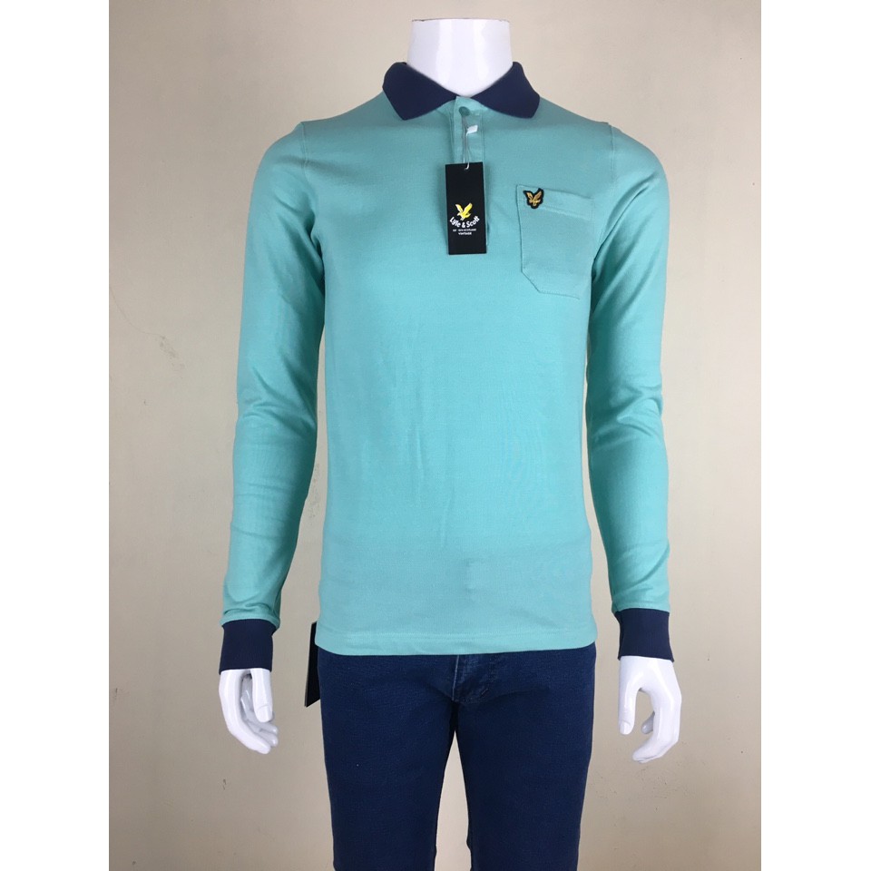 Áo thun dài tay phối cổ VNXK hiệu Lyle&Scott