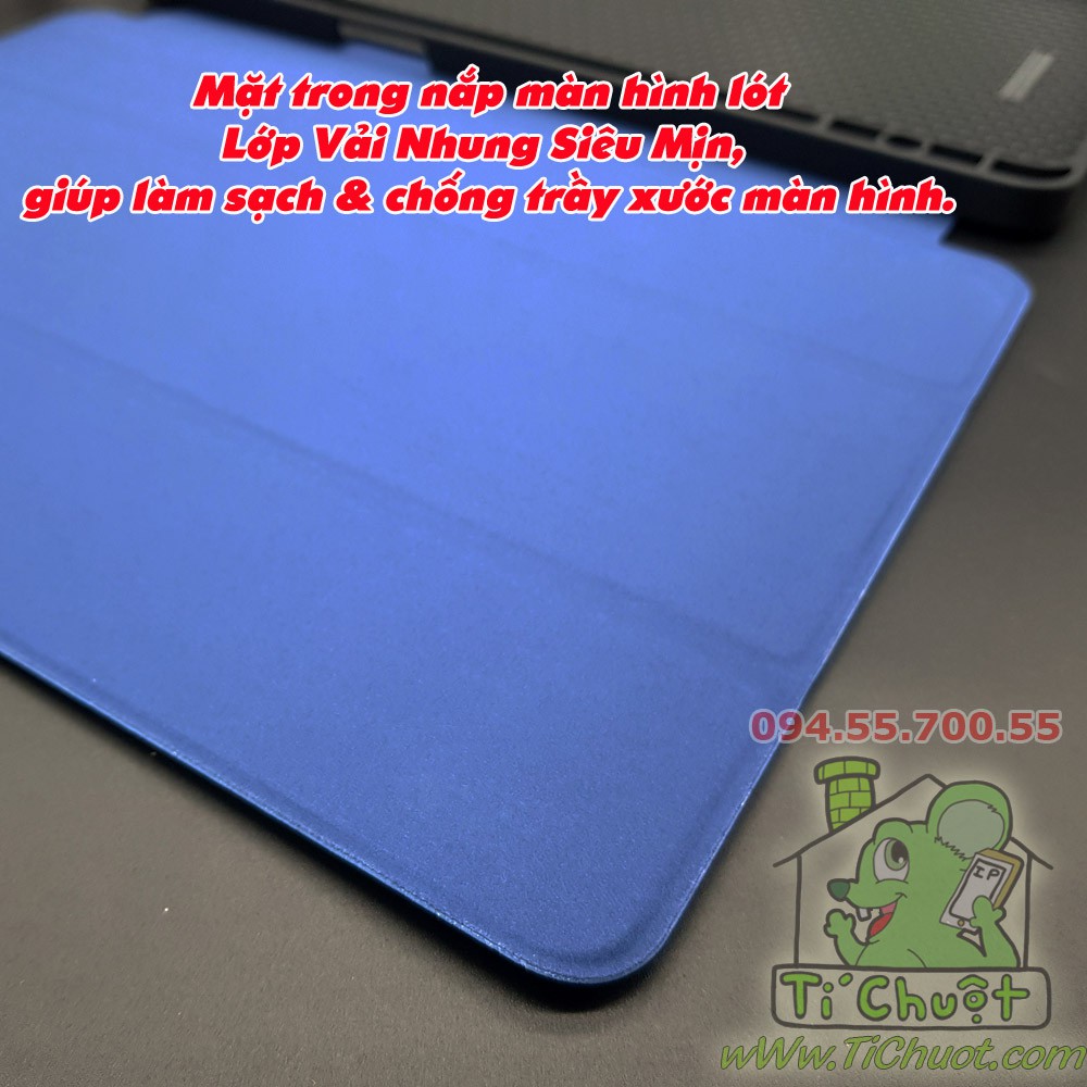 [Chính Hãng DUX DUCIS] Bao da Samsung Tab S7 Plus T975 DOMO Series Lưng Dẻo Vải Jean Khay Bút