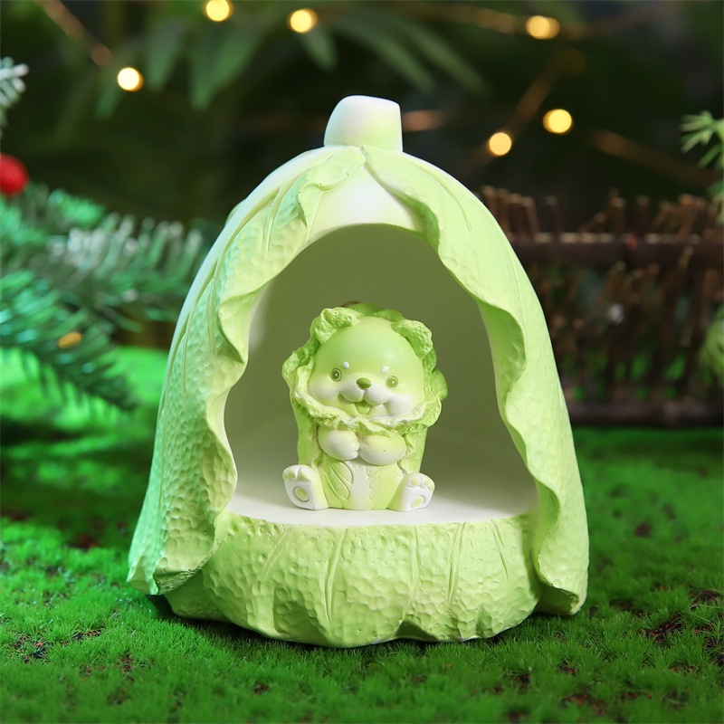 [Hàng sẵn] Đèn trang trí hình bắp cải nhỏ vui vẻ - Đèn LED Decor trang trí phòng - Làm quà tặng