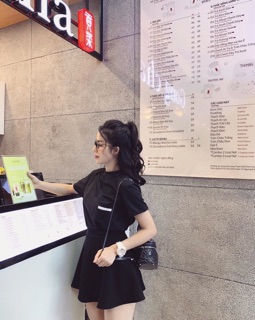 Chân váy xoè kèm quần chống lộ
