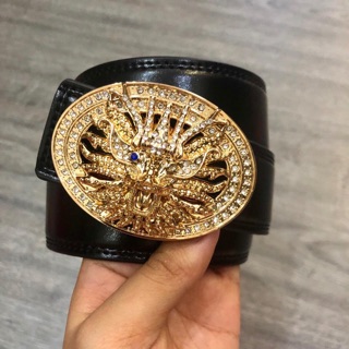 Thắt lưng nam mặt rồng đính đá