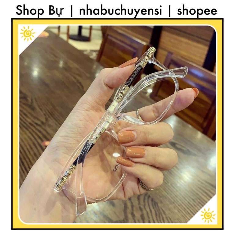 GỌNG KÍNH GIẢ CẬN 0 ĐỘ MÀU TRẮNG TRONG SUỐT UNISEX