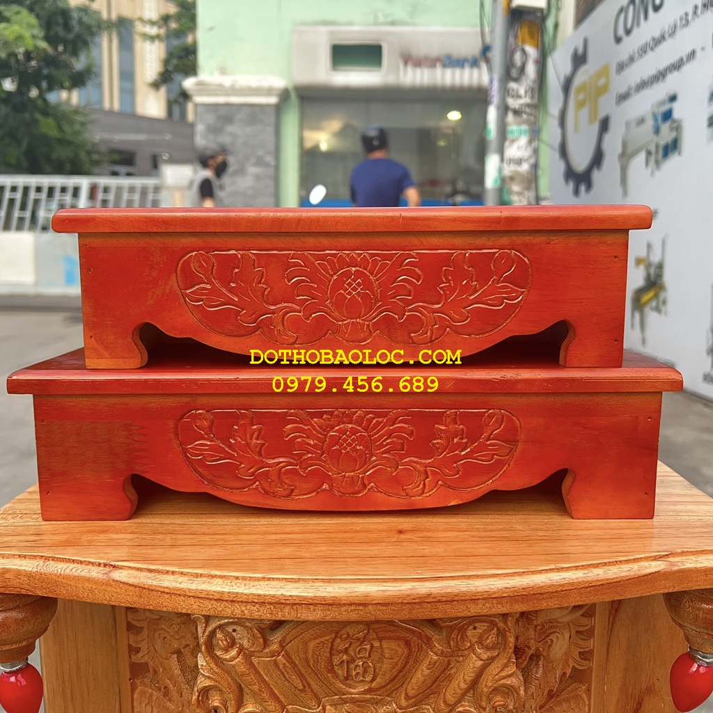 Đôn gỗ tràm bông vàng kê tượng chắc chắn bền bỉ 2 cỡ