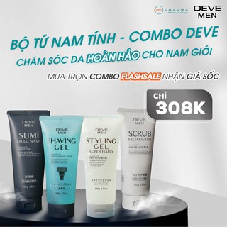 Bộ Tứ Nam Tính - Combo DEVE Chăm Sóc Da Hoàn Hảo Cho Nam Giới