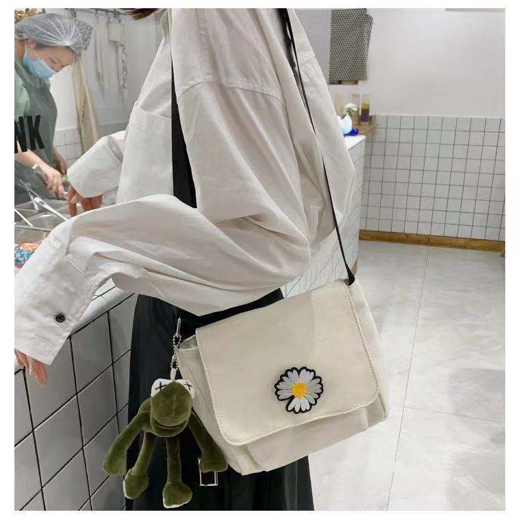 Túi Vải Canvas Họa Tiết Hoa Cúc Xinh Xắn Cho Nữ