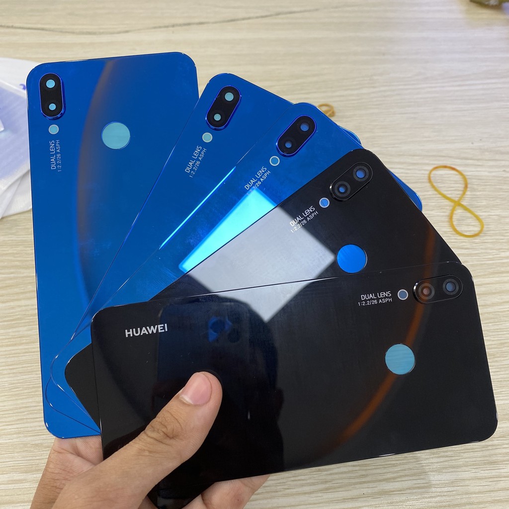 nắp lưng huawei nova 3i đủ màu (có kính cam)