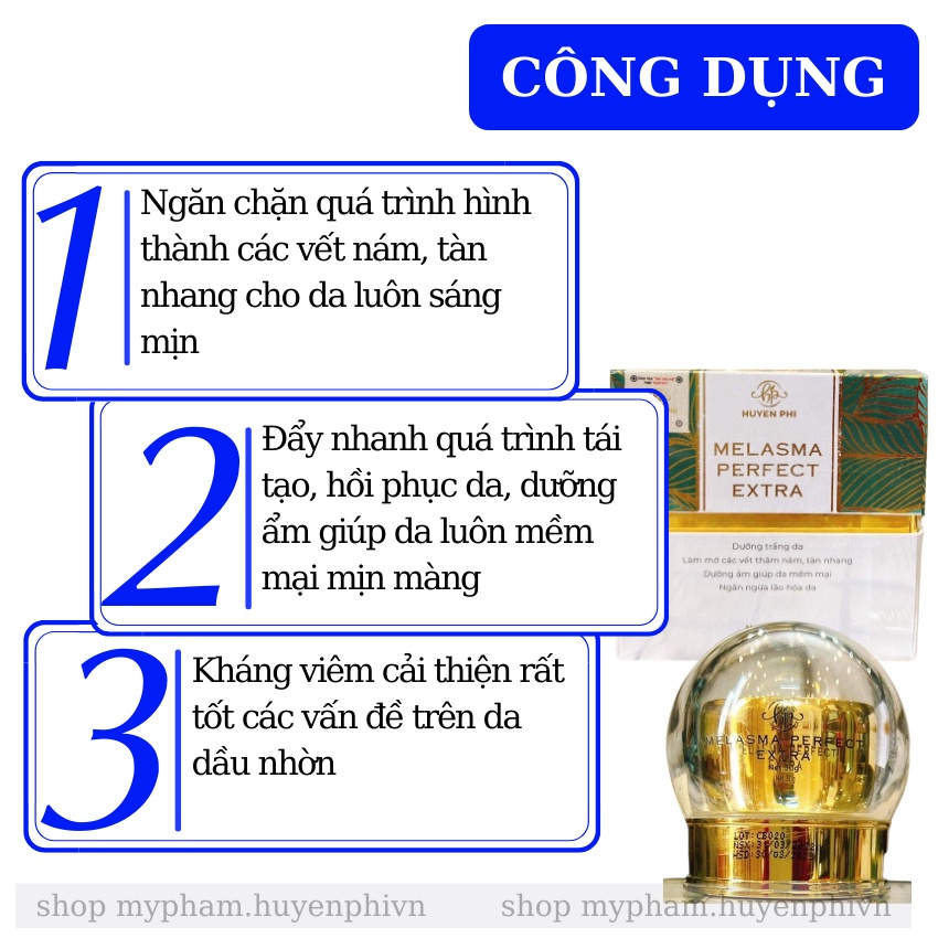 Kem Nám Huyền Phi - Hết Nám Tàn Nhang, Dưỡng Da Trắng Sáng Đều Màu, Không Bào Mòn Da