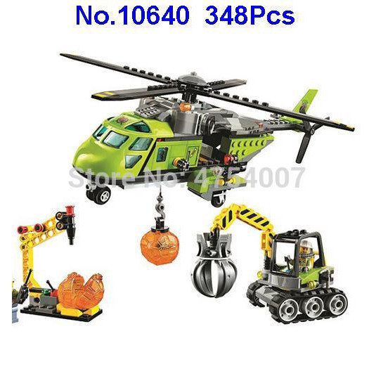 Bộ lắp ghép 10640 60123 mô hình trực thăng xe cơ giới 348 mảnh