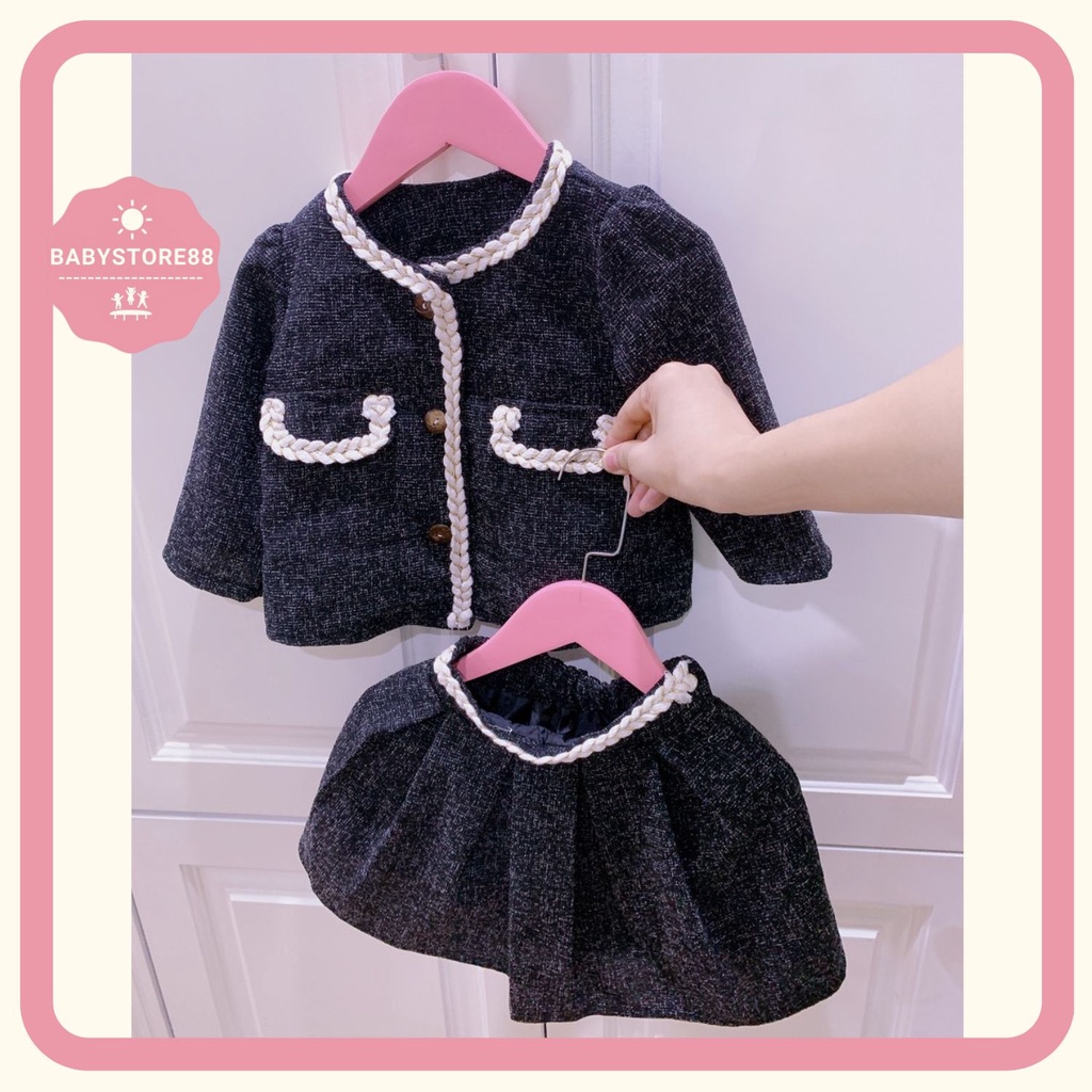 Set váy áo dạ rời bé gái 1.2.3.4.5.6.7.8 tuổi Babystore88, đầm bé gái thời trang thiết kế cao cấp cho bé V52