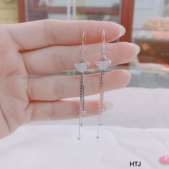 BÔNG TAI BẠC Ý S925 - BÔNG TAI THIÊN NGA DÁNG DÀI