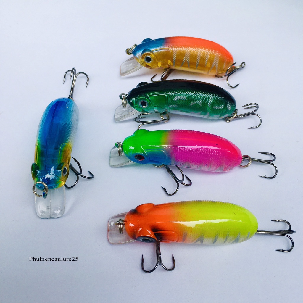 Mồi giả CC50 6cm/10gr lưỡi ba tiêu sắc bén câu lure Siêu Nhạy chuyên câu Cá Chim,Trê , Nheo , Sộp , Lóc phukiencaulure25