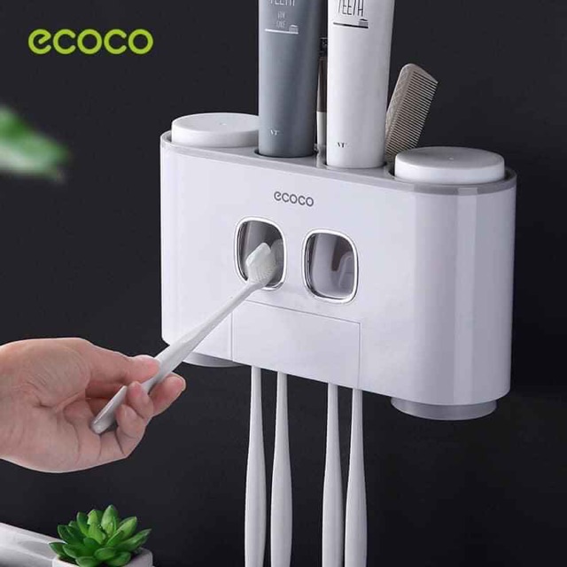 HỘP ĐỰNG BẢN CHẢI, NHẢ KEM ĐÁNH RĂNG TREO TƯỜNG ECOCO