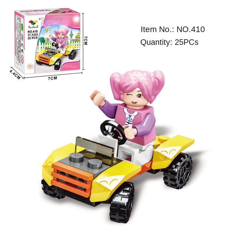 Bộ Đồ Chơi Lắp Ráp Đường Phố mini gylmy73 Cho Bé Gái