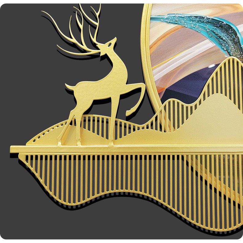 Đồng Hồ Treo Tường Tranh Tráng Gương Decor Chất Liệu Kim Loại Sơn Tĩnh Điện Trang Trí Phòng Cao Cấp KD335