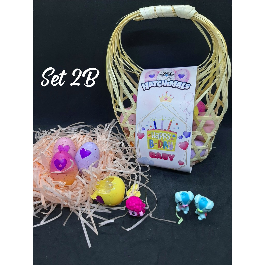 Giỏ trứng Hatchimals - quà tặng sinh nhật (GIỎ 10-15-20 TRỨNG - 5 THÚ RỜI)
