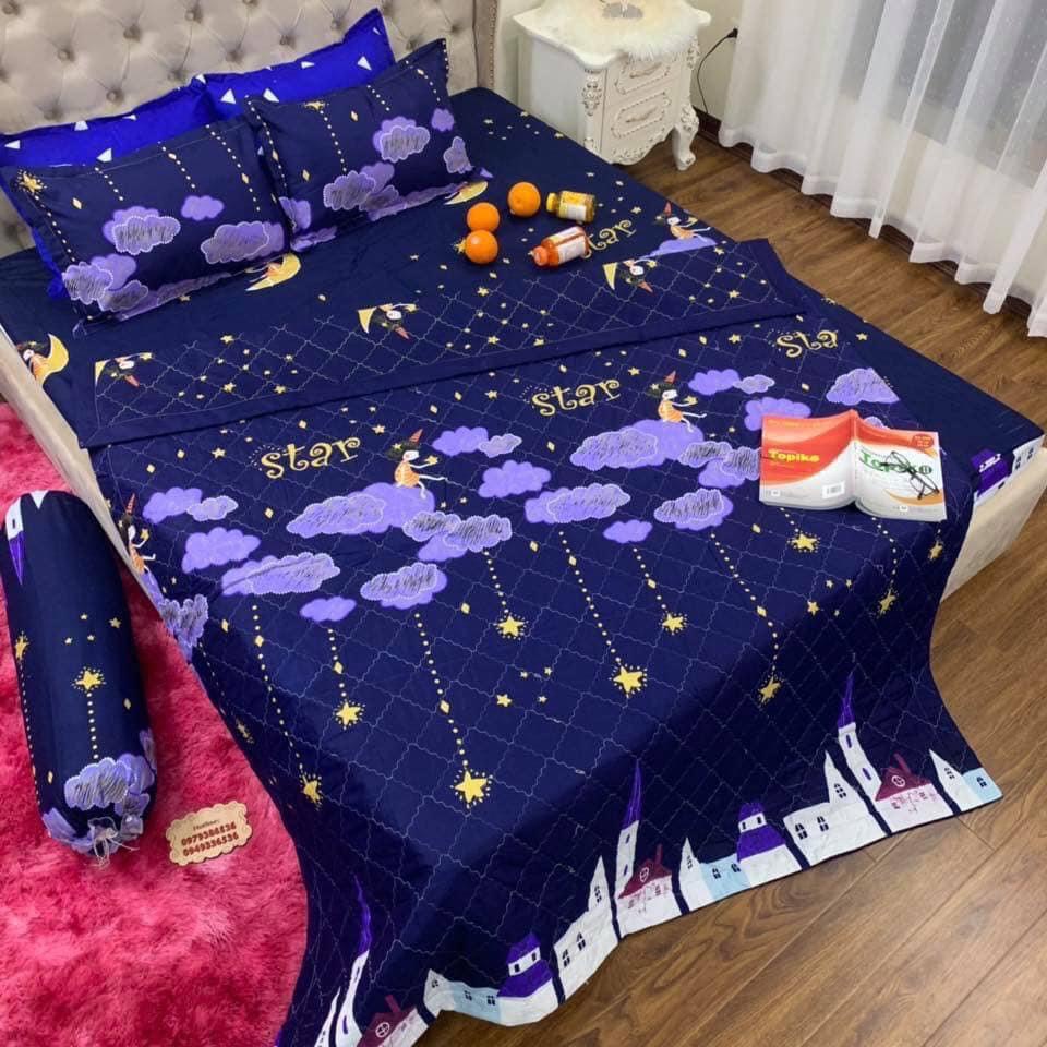 (Bộ 4 Món) Ga Gối , Ga Gối Poly Đẹp Mê Ly Được Chọn Mẫu Và Xem Hàng Thoải Mái Hn