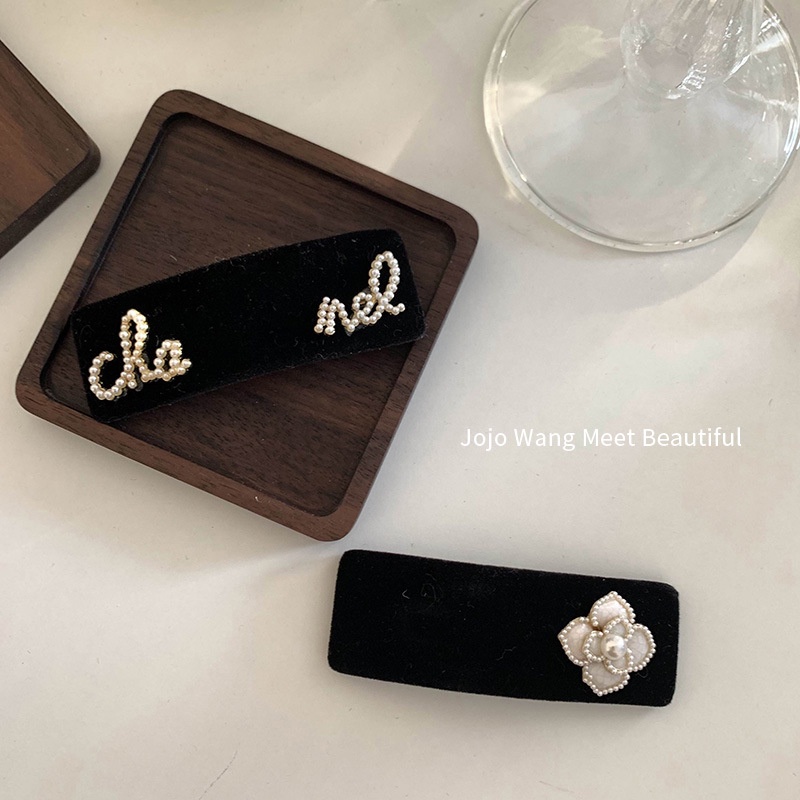 Kẹp tóc đính ngọc trai giả phong cách Hàn Quốc cho nữ