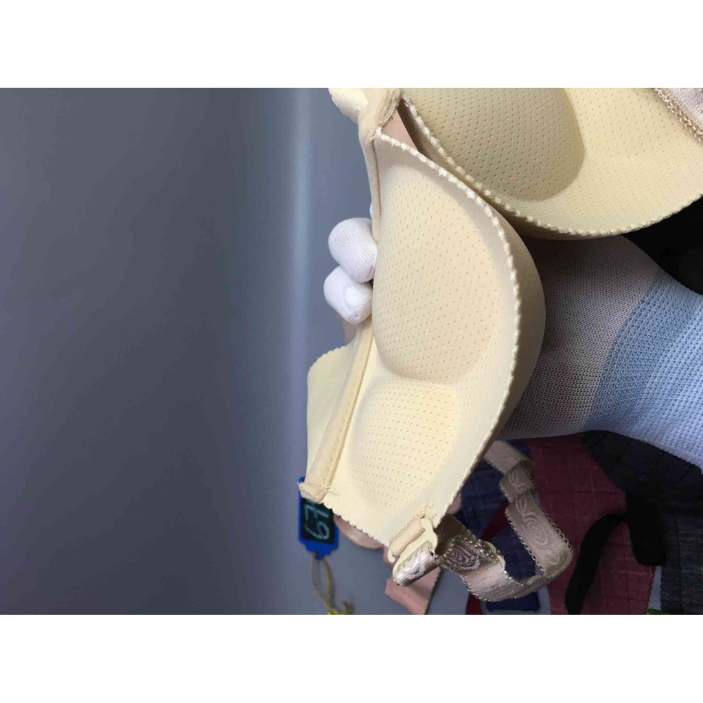 Áo ngực su sọc kẻ ô thông hơi mút kép nâng ngực