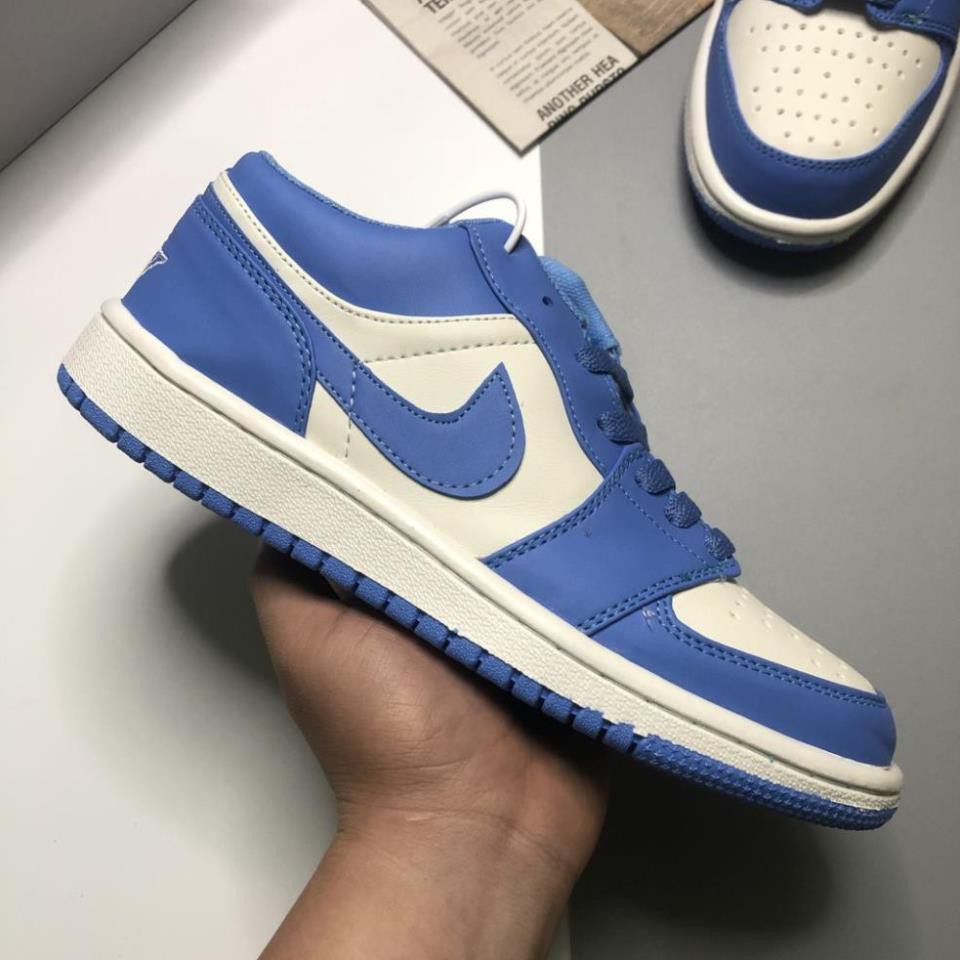 Giày Air Jordan 1 Low, Giày Thể Thao JD1 Xanh Dương Cổ Thấp Nam Nữ Full Box Bill