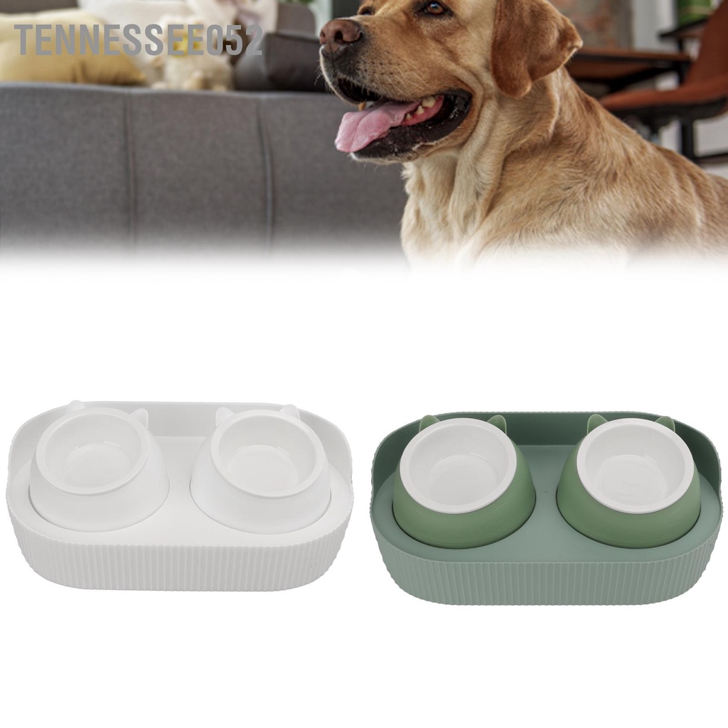 Bộ Tô Đựng Thức Ăn Nước Uống Bằng Gốm Dành Cho Chó Mèo