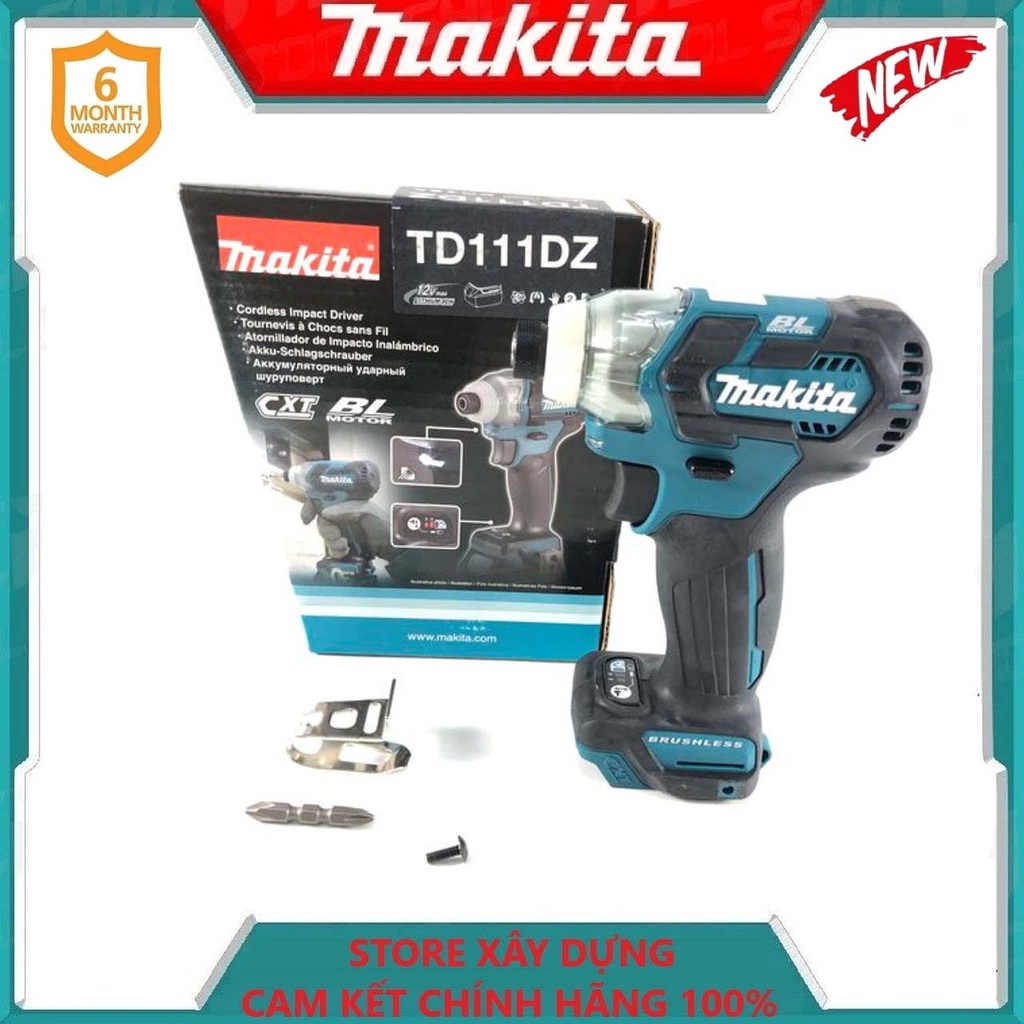 MÁY VẶN VÍT DÙNG PIN 10.8V (135 N·M) MAKITA TD111DZ- HÀNG CHÍNH HÃNG