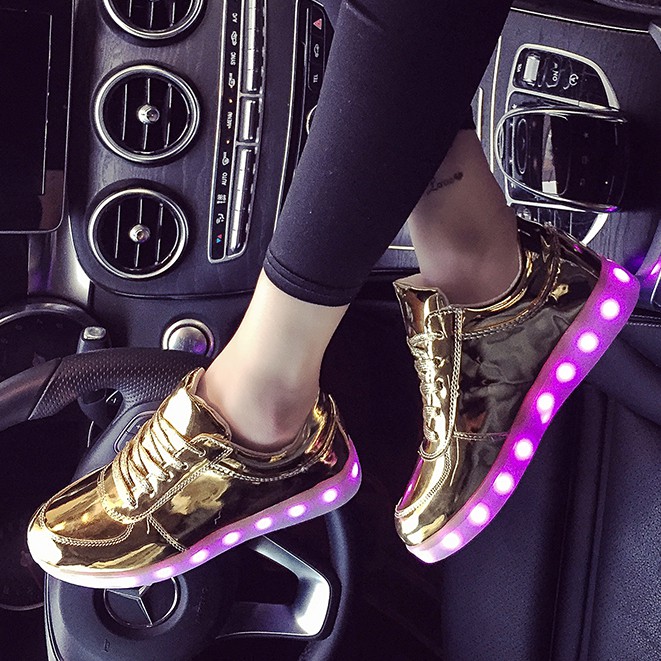 Giày Phát Sáng Vàng Bóng - giày phát sáng 7 màu
