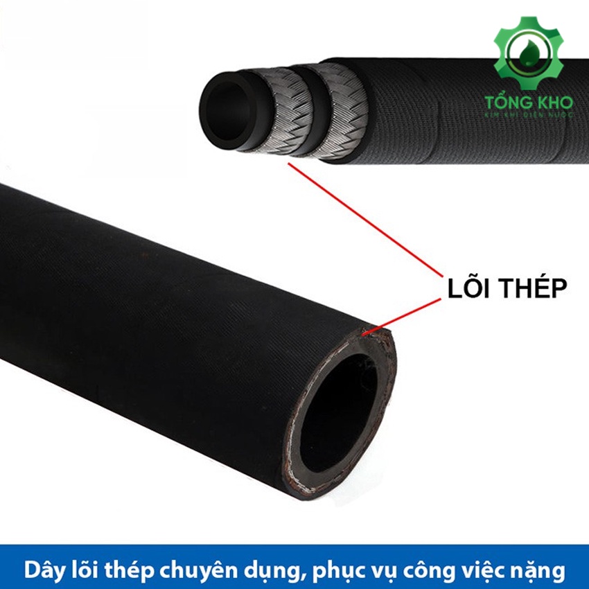 Dây xịt rửa xe áp lực cao chiều dài 10, 15, 20m - Ống lõi thép áp lực cao cấp cho máy rửa xe cao áp