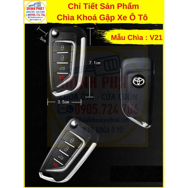 Làm chìa Khóa Độ gập xe Toyota Land Cruiser