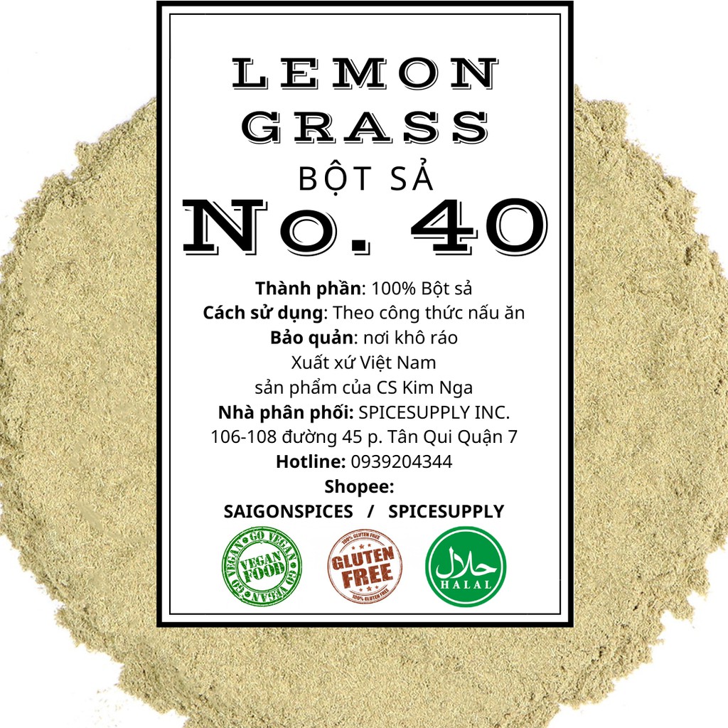 1KG Lemongrass bột Sả 100% nguyên chất 100g Xả