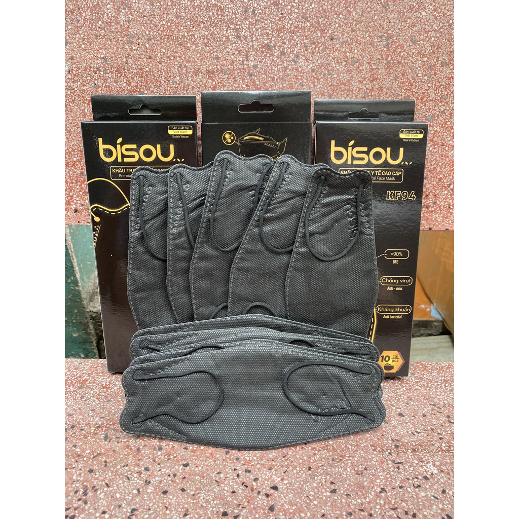 KHẨU TRANG LỌC BỤI MỊN BISOU KF94 - hộp 10c | BigBuy360 - bigbuy360.vn
