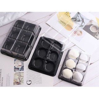 Bộ 50 hộp nhựa đựng bánh 6 ô tròn FG334 (KT: 4,5 x 3,5cm);FG332 (14x20x5cm)
