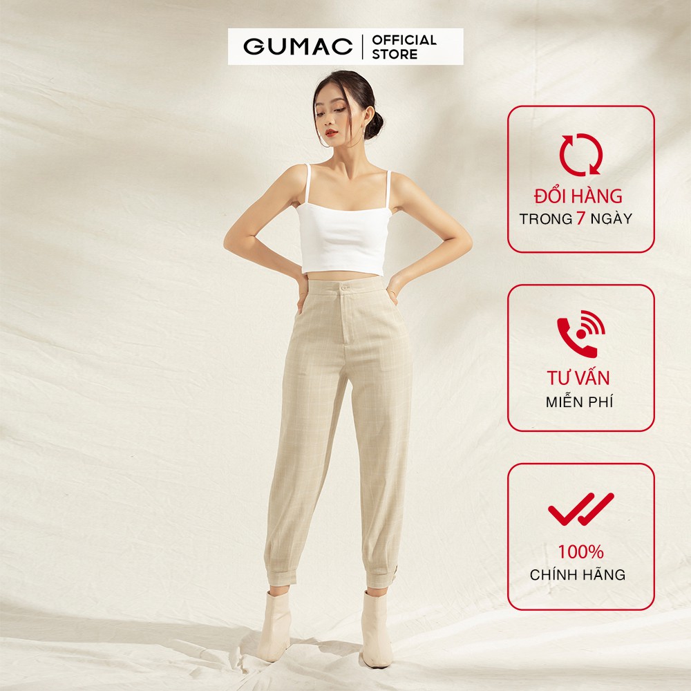 [Mã WABRGU72 giảm 10% tối đa 50k đơn 250k] Quần kiểu nữ ống bo GUMAC đủ màu, đủ size thiết kế basic thanh lịch QA1139