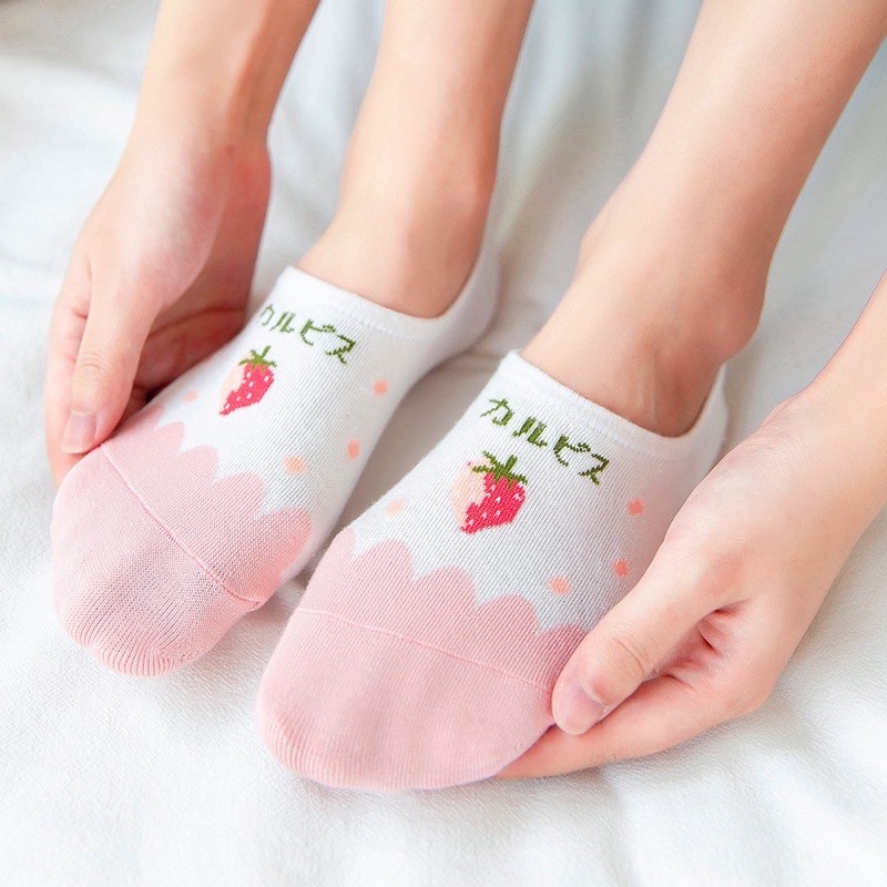 Tất nữ thấp cổ dâu tây [Hàng Cao Cấp]