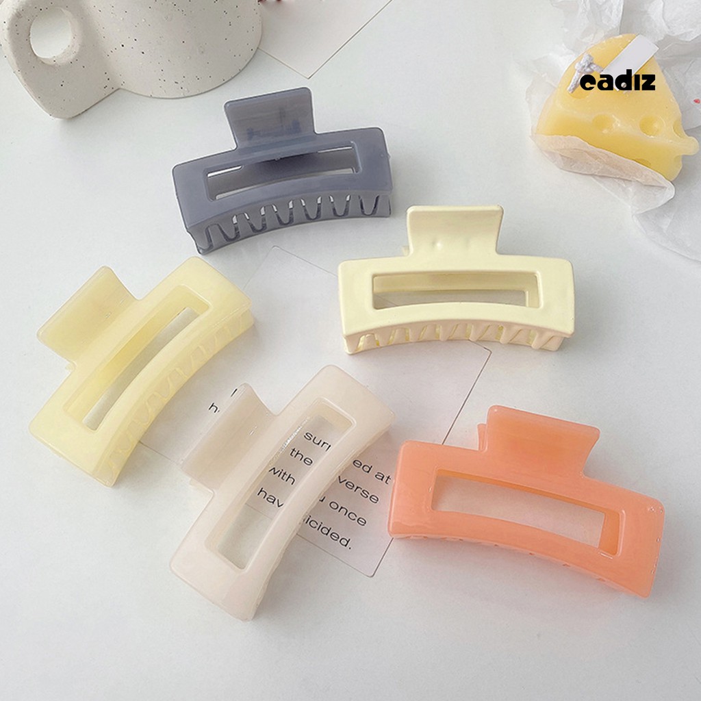 Kẹp Tóc Hình Vuông Màu Trơn Thanh Lịch Cho Nữ