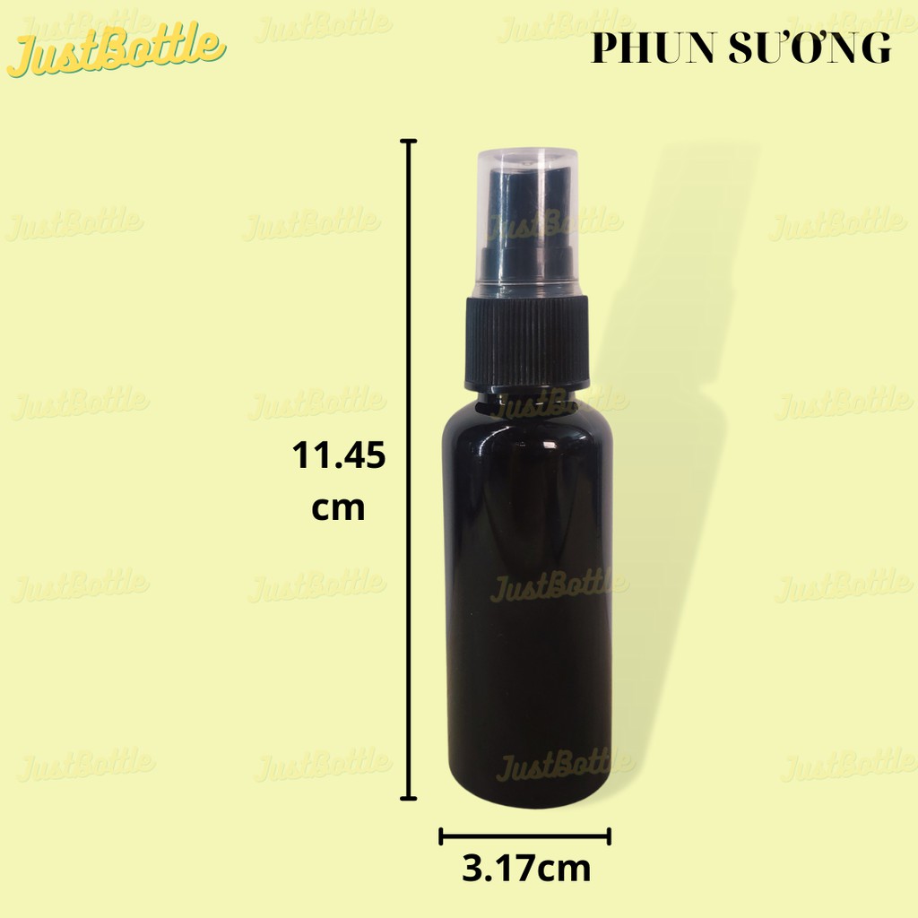 LỌ CHIẾT MỸ PHẨM Đen 30ml 50ml 100ml giá rẻ  VỎ CHAI NHỰA PET Nhỏ dạng vòi nhấn xịt phun sương nắp bật nhọn nhôm