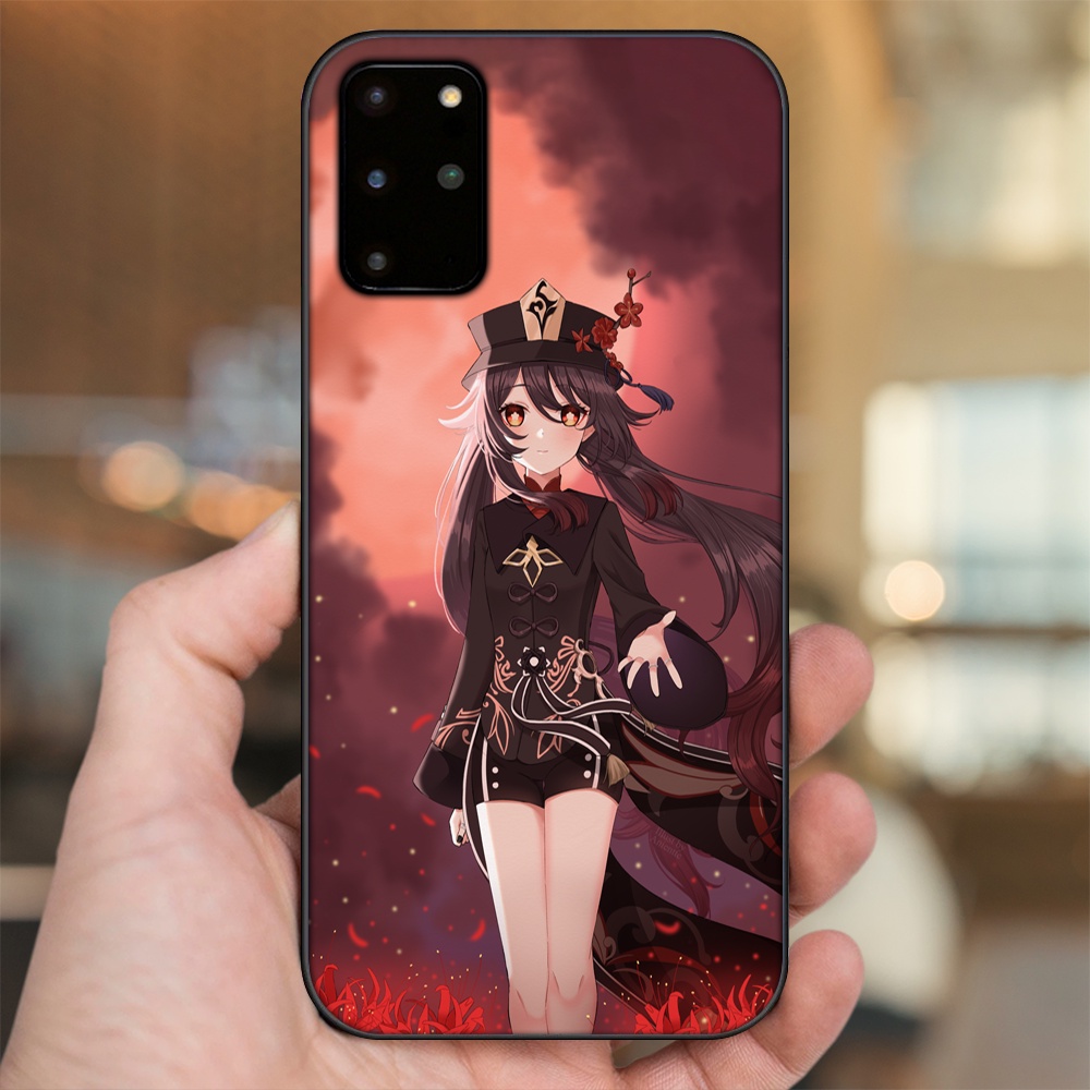 Ốp lưng Samsung S20 Plus viền đen in hình Hutao Genshin Impact