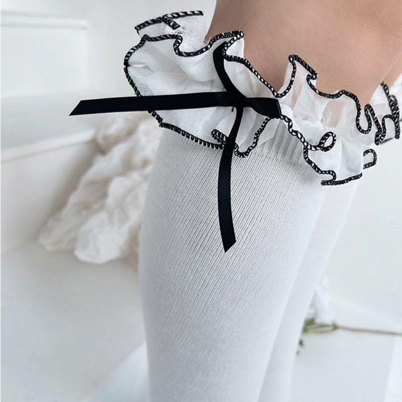 Youyo Vớ Dài Qua Gối Màu Tương Phản Phong Cách Lolita Dành Cho Nữ