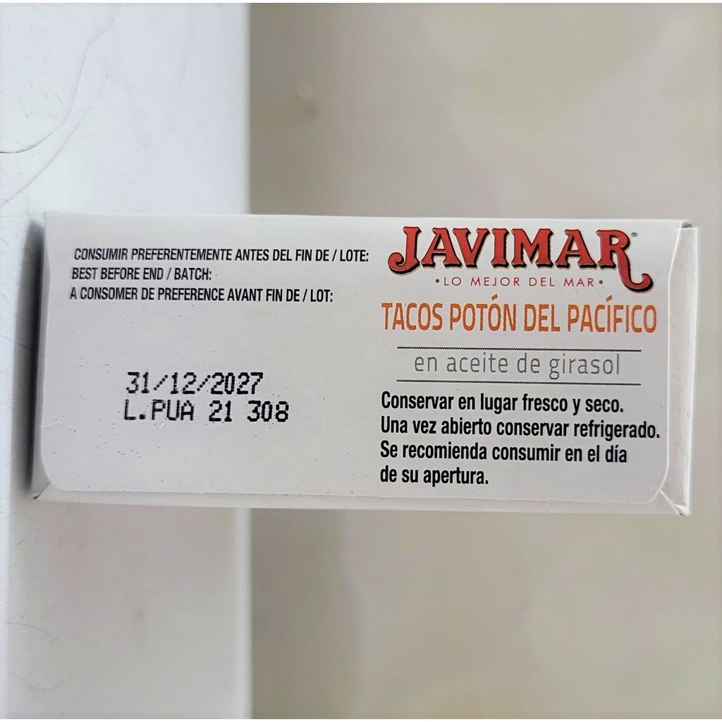 [Hộp 115g – NGÂM DẦU] RÂU MỰC ĐẠI DƯƠNG CẮT LÁT [Spain] JAVIMAR Squid Legs Sliced in Sunflower Oil (tgc)