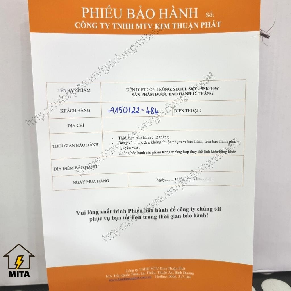 Đèn bắt muỗi Hàn Quốc Seoul Sky SSK10W - MITA