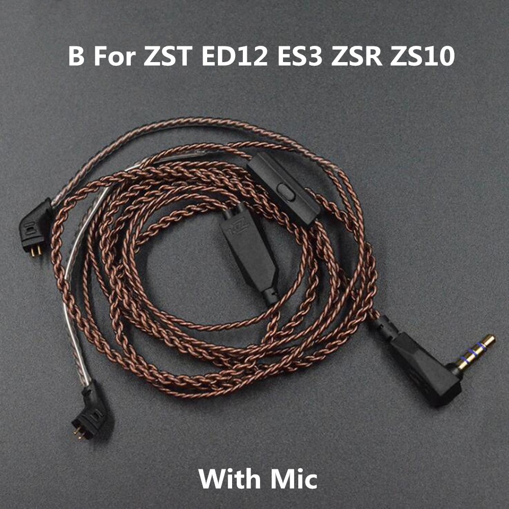 Dây Cáp Kz Ofc Cho Kz Zs4 / Zs3 / Zs5 / Zs6 / Zst / Ed12 / Es3 / Zsr / Zs10 / Zsn