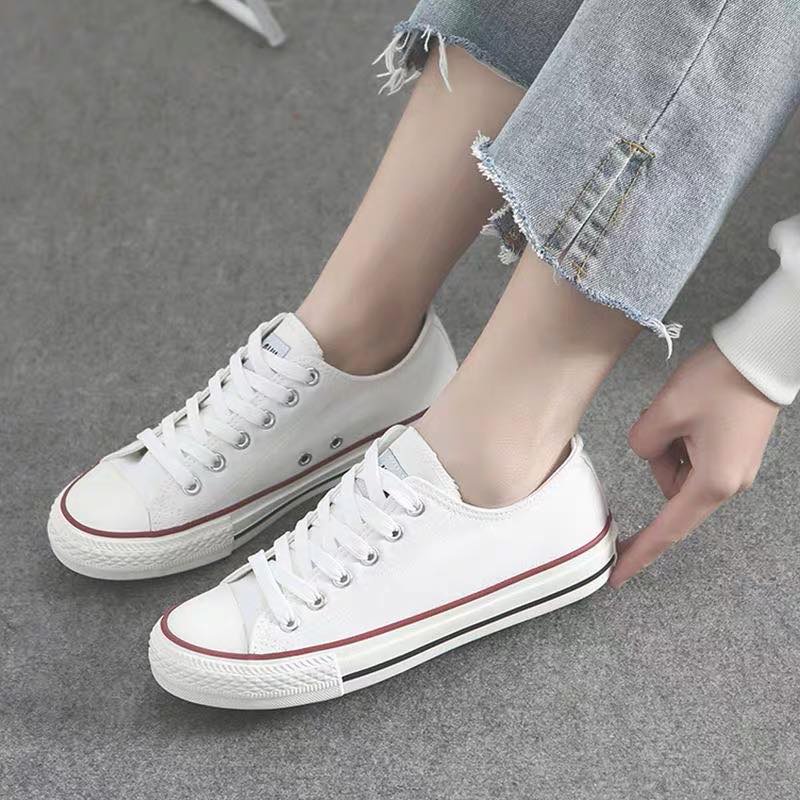 Giày MWC 0167 - Giày Thể Thao Nữ Vải Canvas, Giày Sneaker Đế Thấp Năng Động Cá Tính